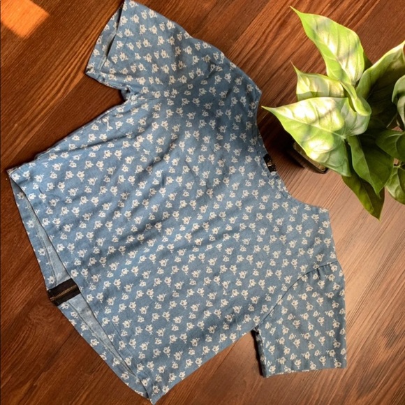 Denim crop top - Picture 1 of 5